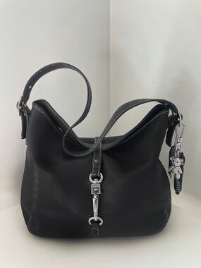 Coach Y2K Black Leather Shoulder Bag | Vintage